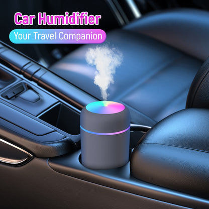 Ultrasonic Portable Air Humidifier Aroma Essential Oil Diffuser & Cool Mist Purifier